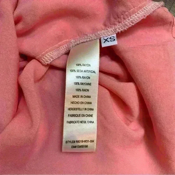 Anthropologie x Cloth & Stone Cloth Wrap Dress 100% Rayon Pastel Midi Flirty - Picture 6 of 7